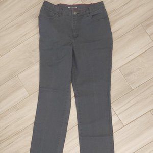 Lee Classic Fit Embellished Gray Straight Leg Jeans.  Size 10